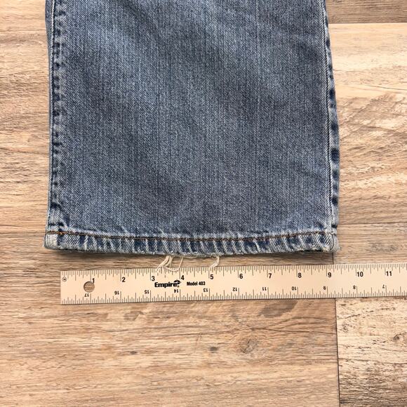 American Eagle Mid Wash Blue Mens 33x31 Cowboy Boot Cut Cotton Denim Jeans y2k - Picture 9 of 9
